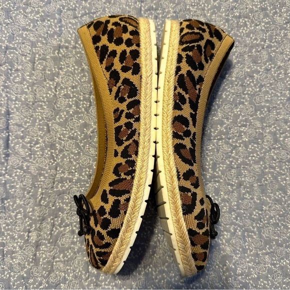 Kelly & Katie Ballet Flats Slip On Leopard Print Espadrille Shoes Comfy Size 7 - Picture 5 of 9
